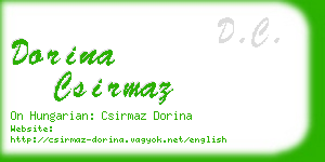dorina csirmaz business card